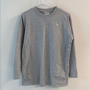 Light gray heavy weight cotton Long Sleeve women’s top